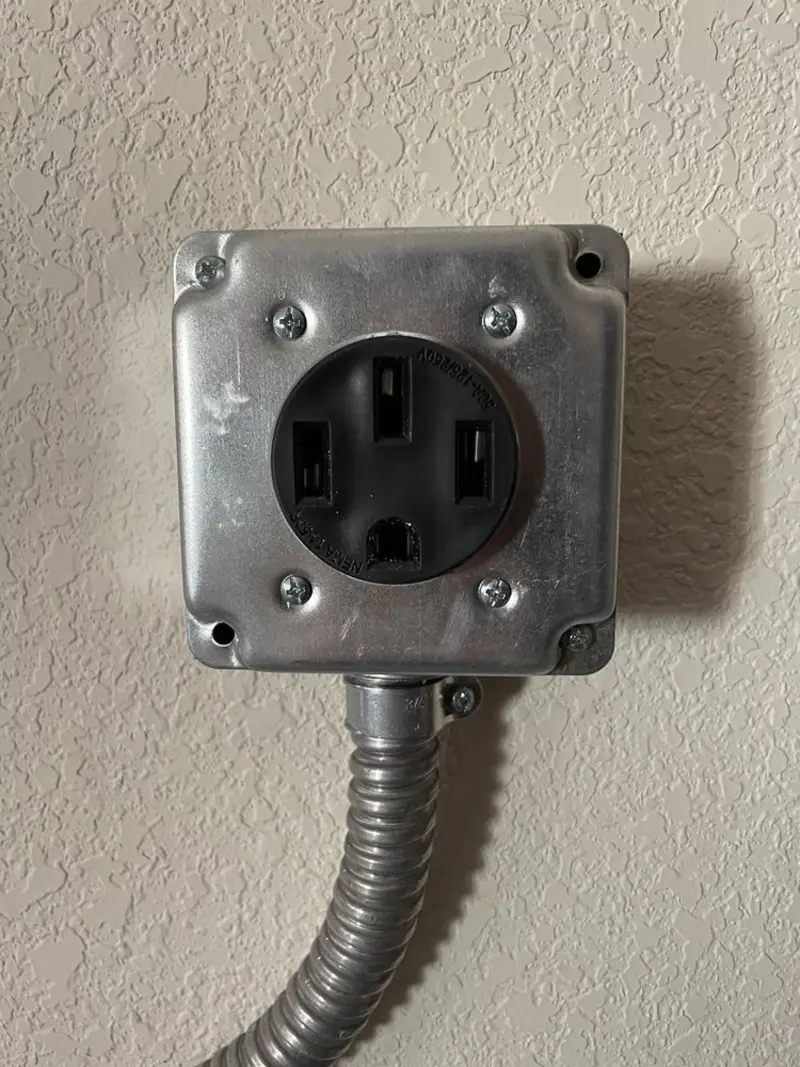 NEMA 14-50 outlet installed for Electrical Panel Upgrade in Penitas